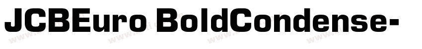 JCBEuro BoldCondense字体转换
